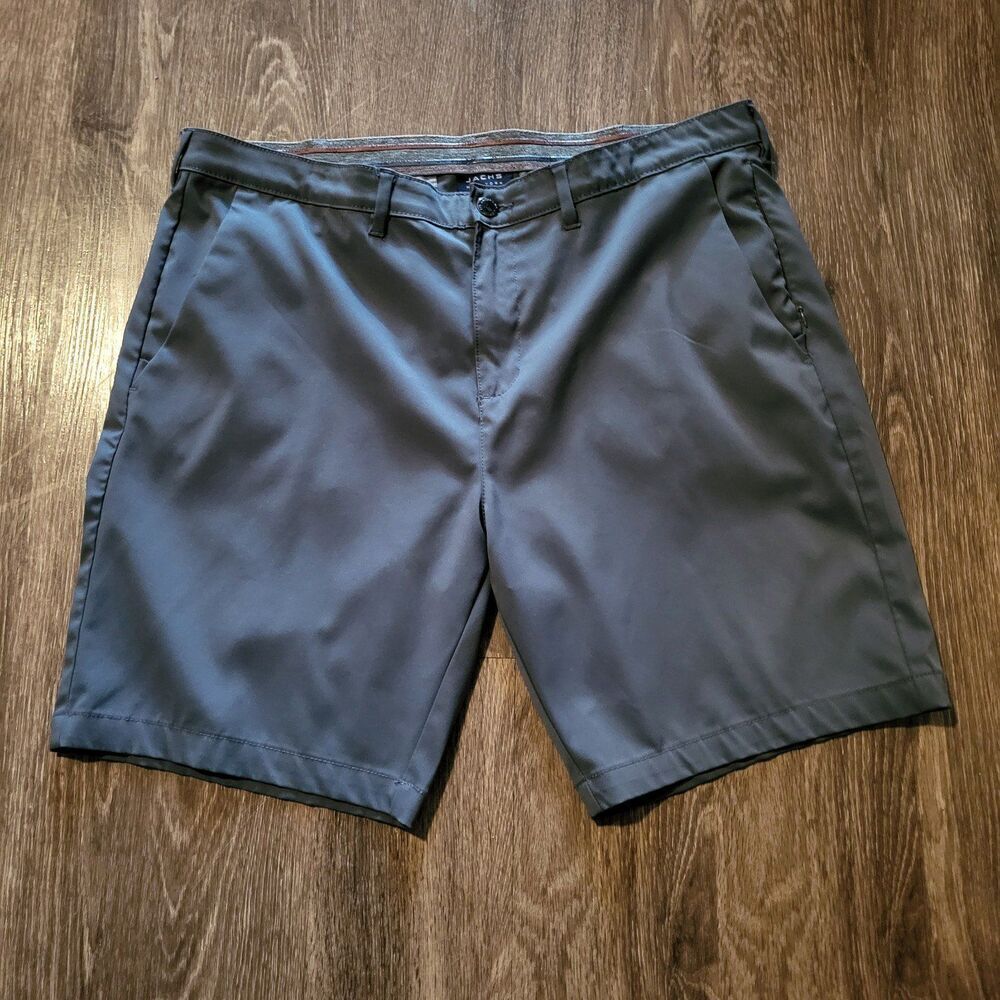 Jachs Performance Classic Fit Flat Front Golf Shorts w/ Shirt Stay Band Mens 40